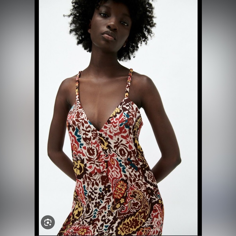 Multicolor Patterned Women's Dress